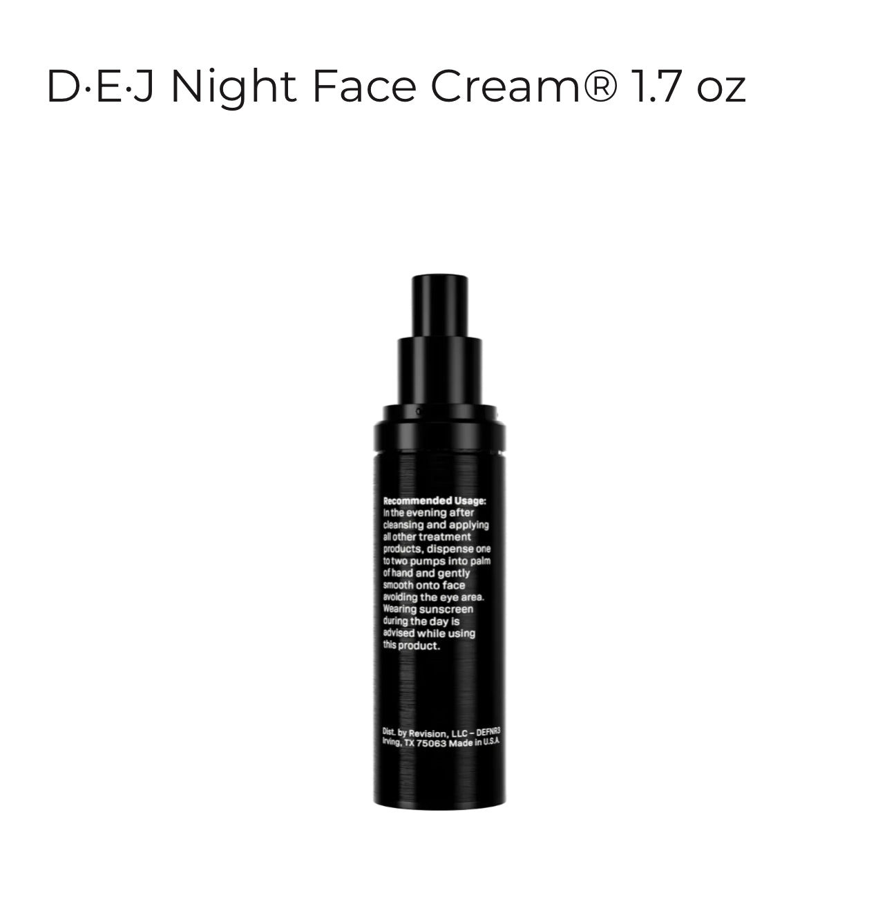 Revision Skincare DEJ Night Face Cream-1.7oz.